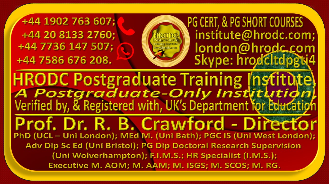 Information Graphics for HRODC Postgraduate Training Institutes Postgraduate Certificate and Diploma -Postgraduate  Short Course Website. 